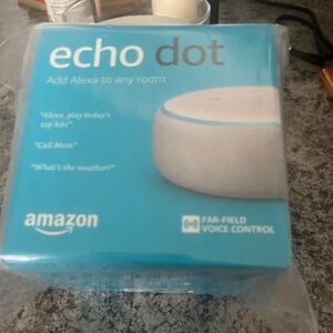 Amazon Echo Dot in White and Blue